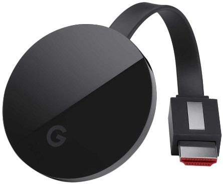 GOOGLE Google Chromecast trasmettitore audio-video Ultra HD 4K nero